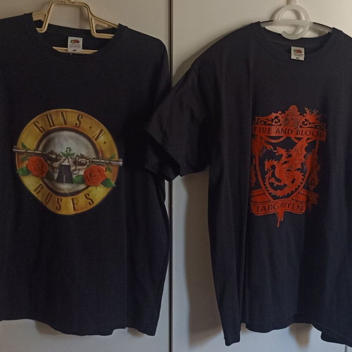 T-shirts like new with Slayer, Batman, Mortal Kombat, Darth Vader, Guns N Roses, Game Of Thrones