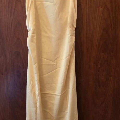 Yellow satin dress size L