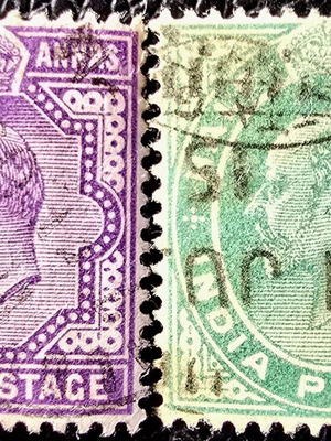 Γραμματόσημα Ινδία 1902 μεταχειρισμένα, σετ 2