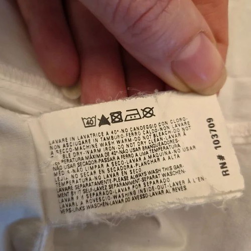 Armani Jeans White Blouse with Pleated Details, Like New, Size 10