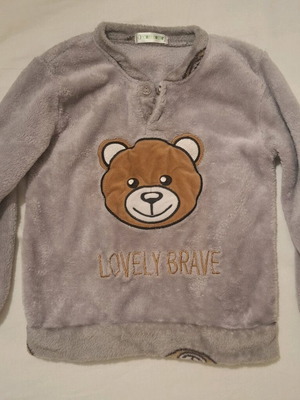 Velveteen pajama top gray like new