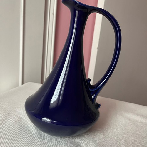 Vintage Γαλλική Κανάτα Μπλε Κοβάλτιο 23cm σαν καινούργια