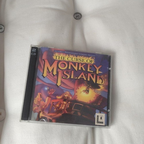 The Curse of The Monkey Island PC game CD used, 2 CDs with jewel case