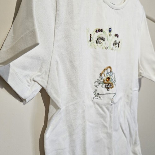 Moda Per Due Basic T-shirt, white with colorful details, size L