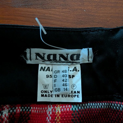 Vintage 00s midi tartan dress red with straps like new