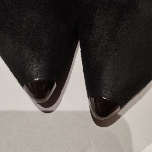 Exe Black Suede Boots Like New, Size 38, High Heel