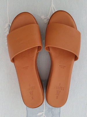 JK London mules new, camel leather, size 39