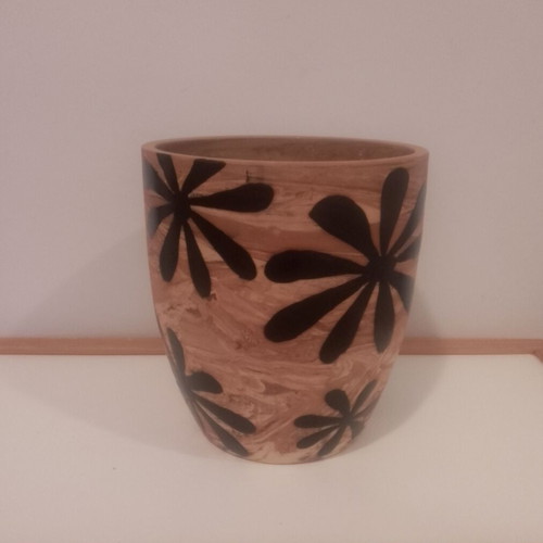 Ceramic flowerpot like new, height 23.5 cm, diameter 20 cm