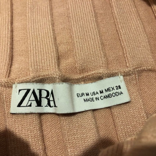 Winter off-shoulder top Zara used, pink, size M