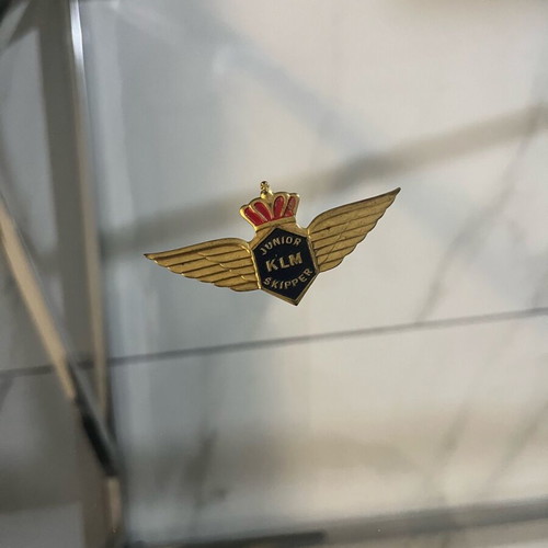KLM flight attendant badge used, 1970s