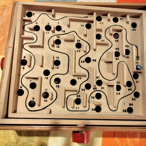 Wooden Labyrinth Skill Game used, classic board game