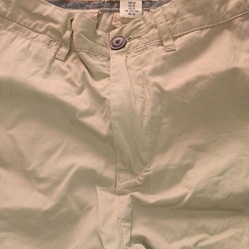 H&M men's beige summer pants size M like new slim fit
