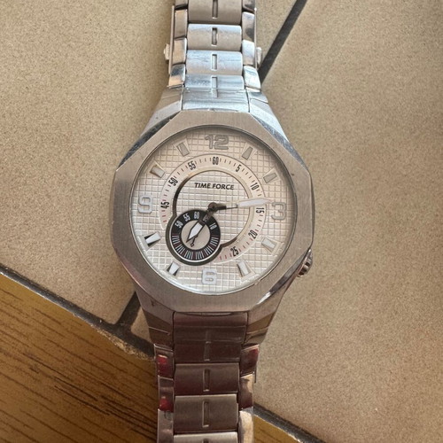 Time Force men's watch used, stainless steel, 10 ATM water resistant