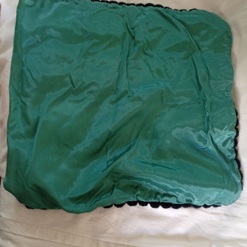 Wool pillowcase used, old needlework with embroidery