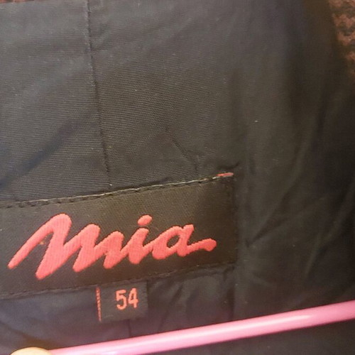 Mia jacket used brown with black leather details