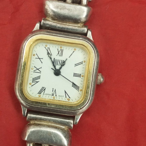 Loisir 925 silver watch used, 14k gold plated, 18cm