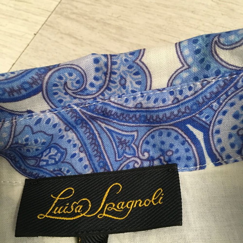Luisa Spagnoli Women Shirt M like new, blue and white paisley