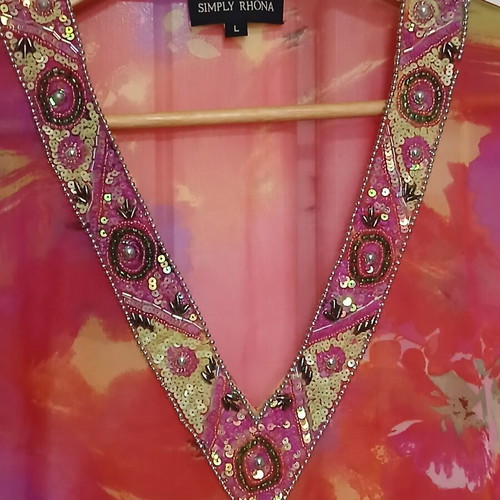 Simply Rhona multicolor caftan size large like new