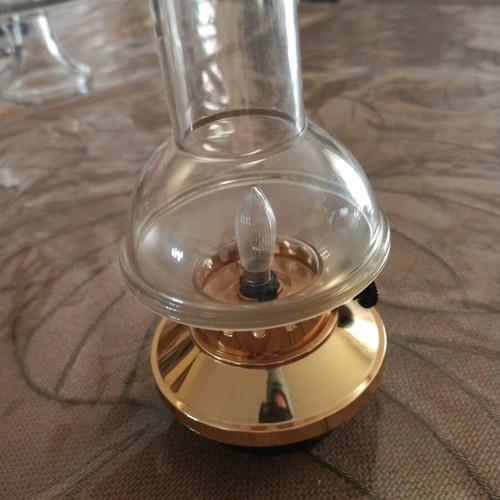 Lamp with batteries used