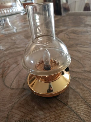 Lamp with batteries used