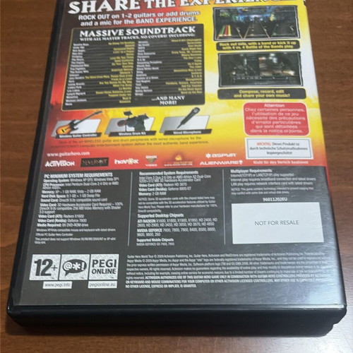 Guitar Hero World Tour PC game like new