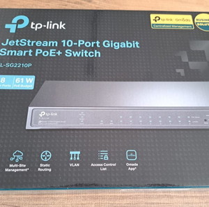TP-LINK TL-SG2210P v1 Управляем L2 PoE комутатор с 8 Ethernet порта и 2 SFP порта
