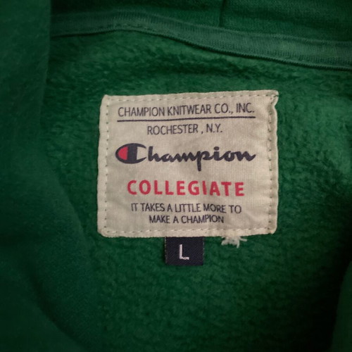 Champion sweatshirt used Miami vintage 80s green size L