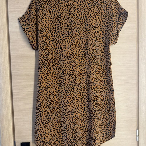 Shein animal print dress with belt size M camel and black like new