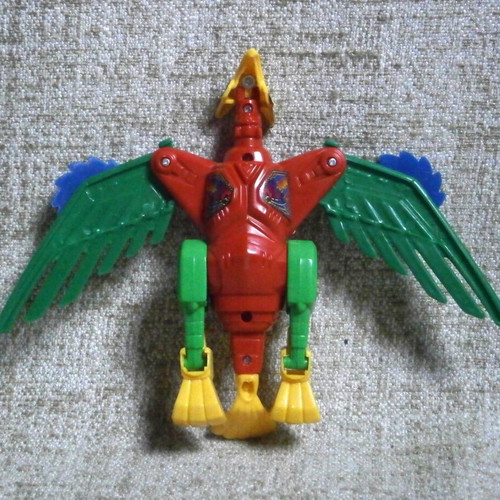 YING Bianxing vintage transformer bootleg bird robot figure, open card