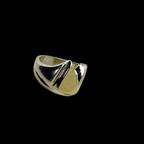 Silver-gold k14 ring new, size No15/55