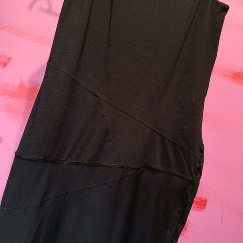 Sisley maxi asymmetric dress like new, size M/L, black