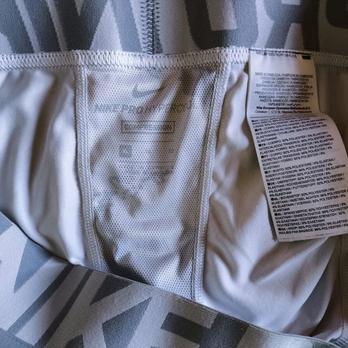 Nike Pro men's 3/4 leggings used, gray-white camo, size XL