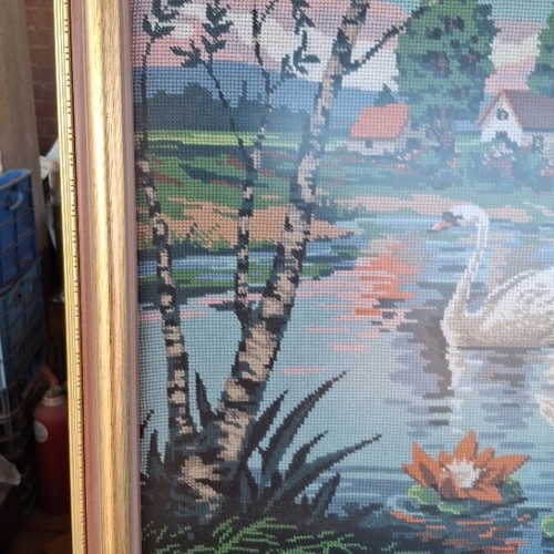 Handmade embroidery used, 118×59 cm
