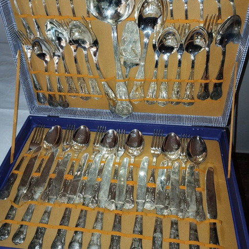 Silver-plated cutlery set new, complete