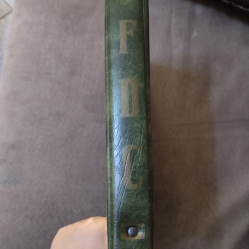Album with 37 Greek First Day Covers like new, green leather