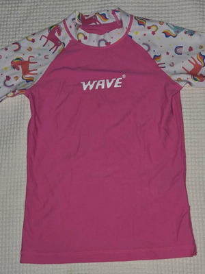 Wave swim shirt new for 2-4 years pink
