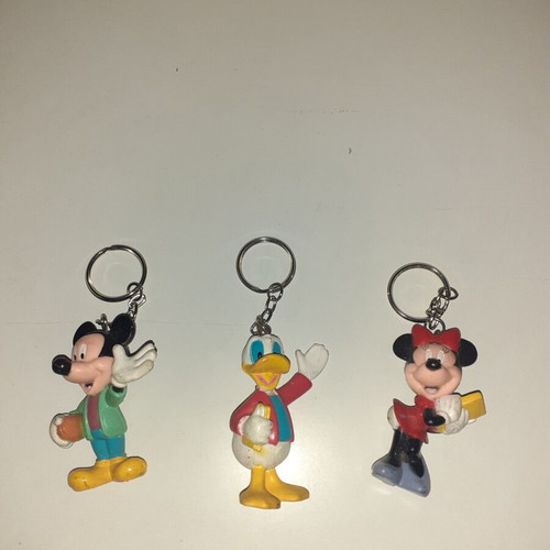 Mickey Mouse, Donald, Minnie Mouse keychains, set of three