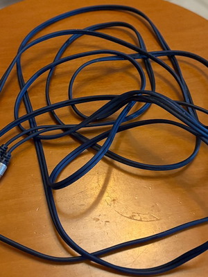Audio cable 3.5mm to 2x RCA used, black, 3 meters
