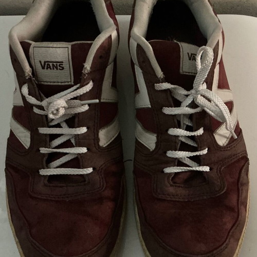 Vans trainers size 45 used, brown and red casual shoes