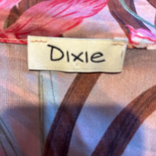 Dixie printed long-sleeve shirt like new with beige top