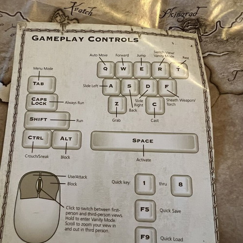 The Elder Scrolls IV Oblivion PC game used with original Cyrodiil map and extras