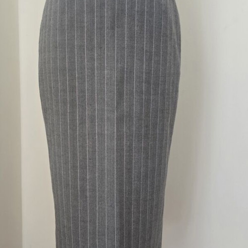 Lola Pencil Skirt Used Gray Striped Size 36 S