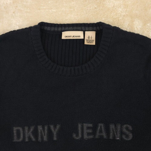 DKNY Jeans knit sweater used, black, size S