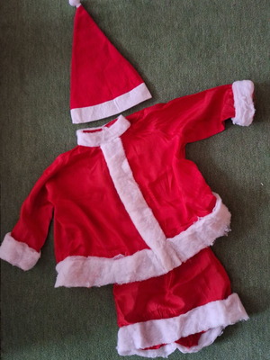 Child's Santa Claus Costume used, homemade