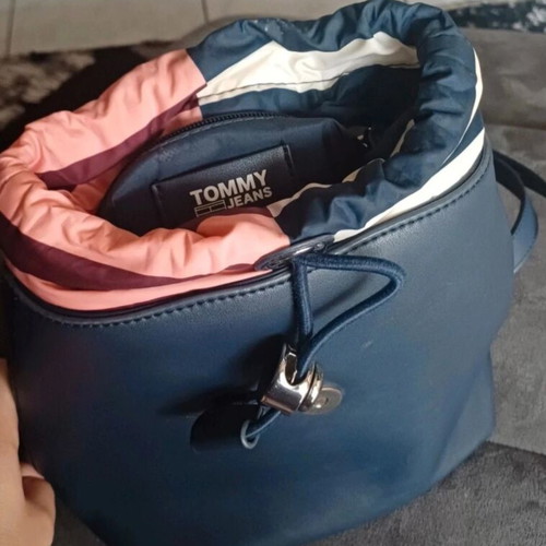 Tommy Jeans backpack bag used, blue with minor wear