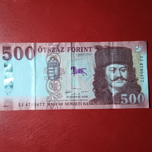 500 forint banknote of Hungary used