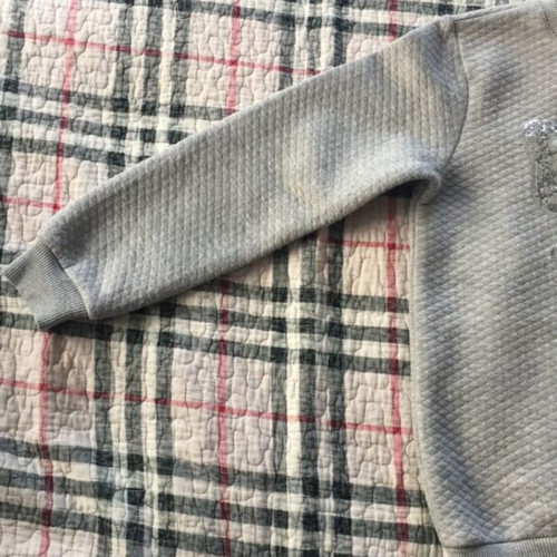 Sweatshirt with design and rhinestones for girls like new, Civil, gray, size 128-134 cm