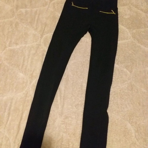 Leggings with front zippers like new, size S
