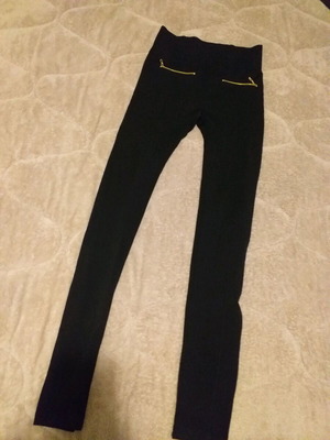 Leggings with front zippers like new, size S
