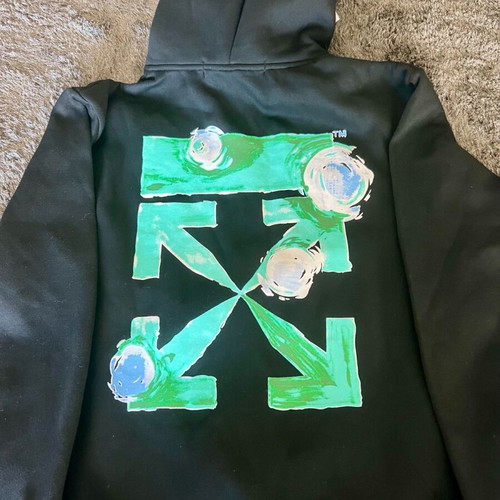 Off White hoodie black size Large new
